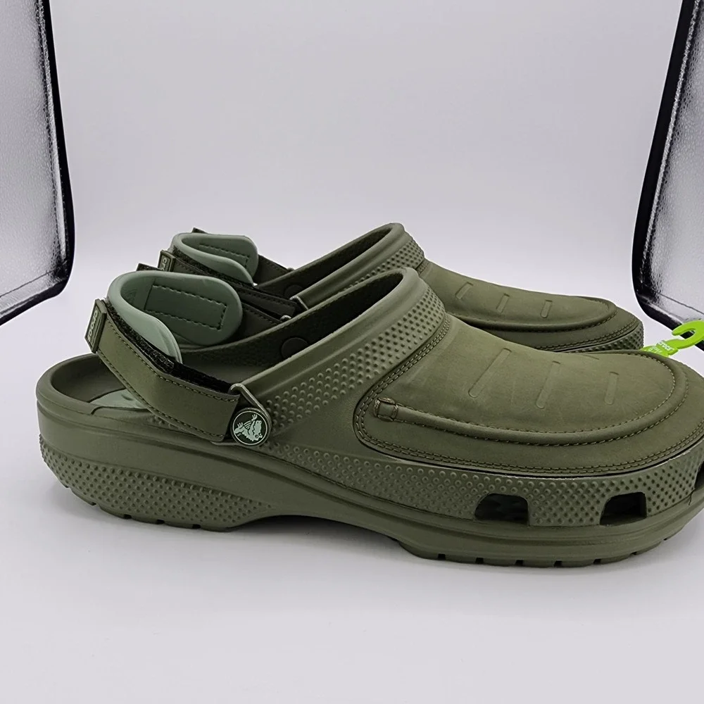 Crocs Yukon Vista II Clogs Mens‎ 13 LiteRide Adjustable Strap Army Green NEW